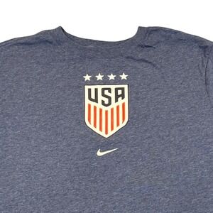 Nike‎ USA Soccer T-Shirt Womens XS Blue Heather Short Sleeve Top